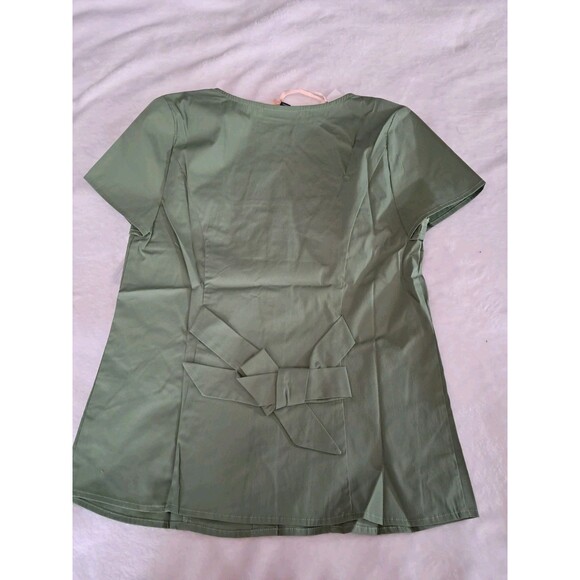 Modcloth Cottage Curation Square Neck Top Wood Buttons Tie Back Size XS NWT - Picture 6 of 10